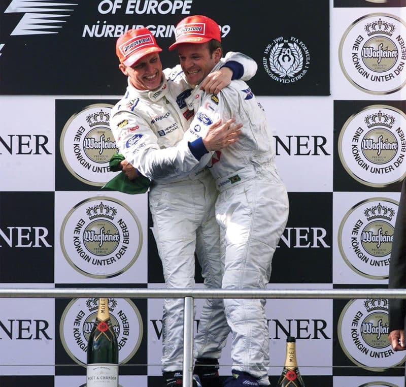 Johnny Herbert and Rubens Barrichello