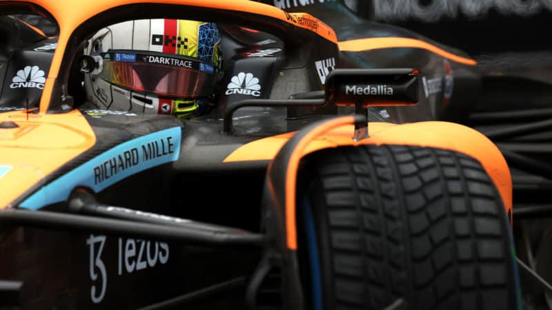Lando Norris McLaren F1 driver at the 2022 Monaco GP