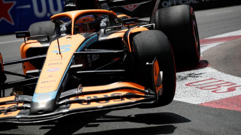 Daniel Ricciardo McLaren F1 driver at the 2022 Monaco GP