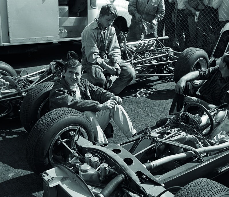 Stewart in the paddock at Karlskoga, Sweden – 1965