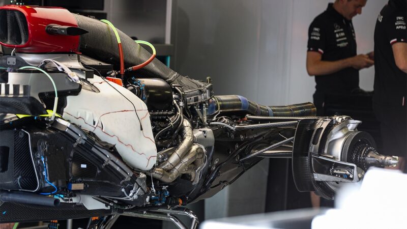 Mercedes AMG F1 Team W13, mechanical detail, engine, moteur, during the Formula 1 Grand Prix de Monaco 2022, 7th round of the 2022 FIA Formula One World Championship, on the Circuit de Monaco, from May 27 to 29, 2022 in Monte-Carlo, Monaco – Photo: Antoni