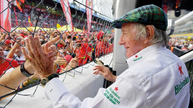 Jackie Stewart at the Italian Grand Prix at Monza in 2019