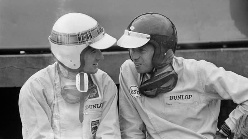 Jackie Stewart with Jim Clark