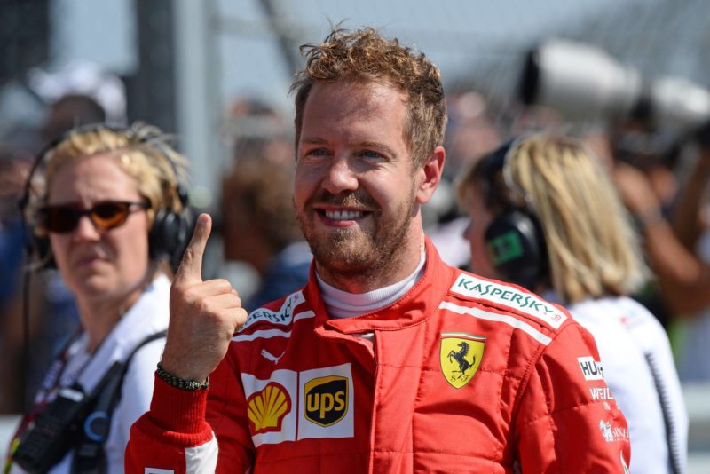 Sebastian Vettel (Ferrari) after the 2018 British Grand Prix in Silverstone.