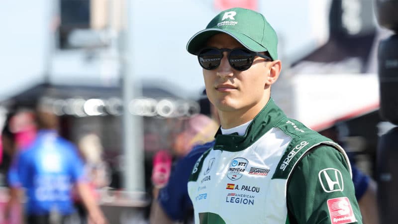2022 Ganassi IndyCar driver Alex Palou at Iowa