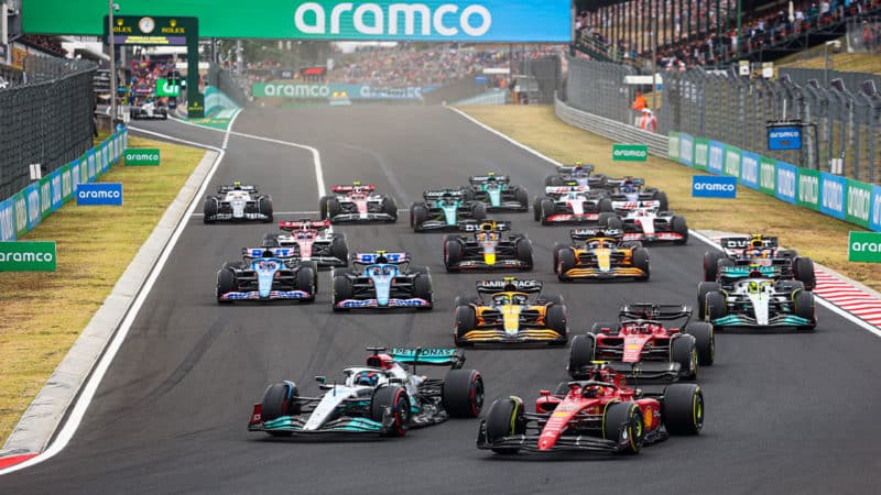 2022 Hungarian GP race start