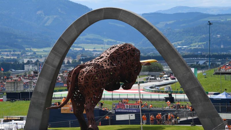 Red Bull sculture at the Red Bull Ring