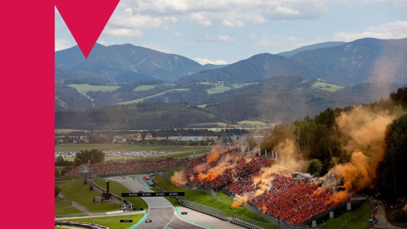grandstands, gradins, spectators, fans during the Formula 1 Rolex Grosser Preis Von Osterreich 2022, 2022 Austrian Grand Prix, 11th round of the 2022 FIA Formula One World Championship from July 8 to 10, 2022 on the Red Bull Ring, in Spielberg, Austria - Photo DPPI