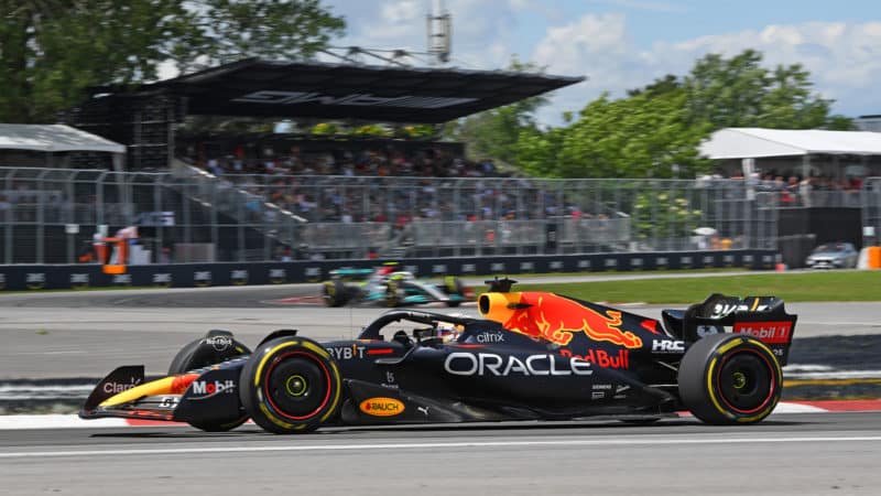 Max Verstappen driving for Red Bull at the 2022 Canadian GP