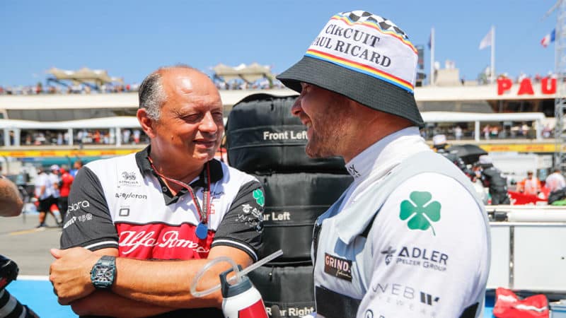 Alfa Romeo F1 team boss Frederic Vasseur at the 2022 French GP in Paul Ricard