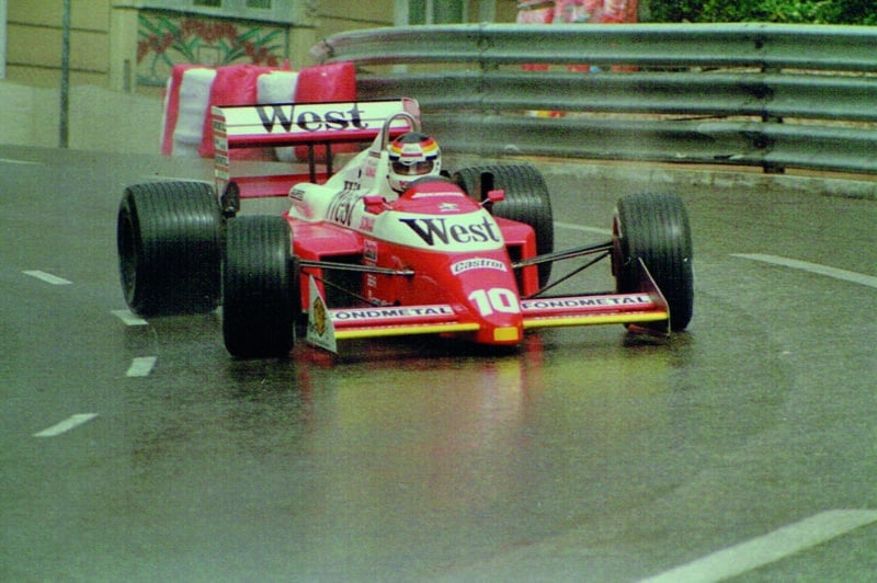 Bernd Schneider in practice for the 1988 Monaco Grand Prix