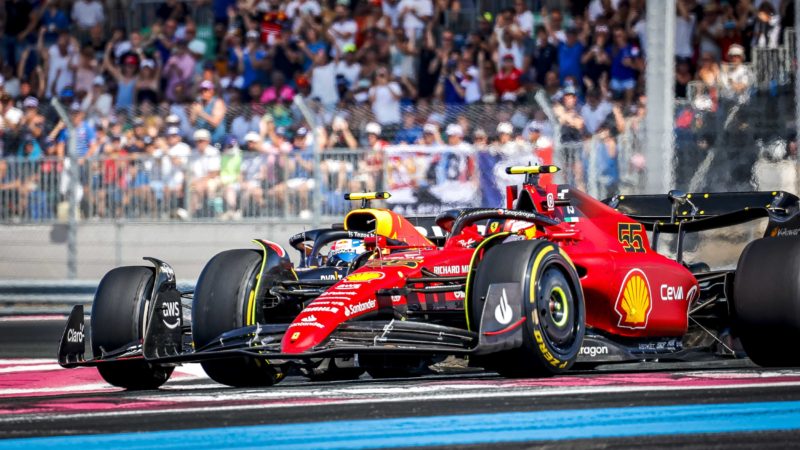 Charles-Leclerc-passes-Sergio-Perez-in-the-2022-French-Grand-Prix