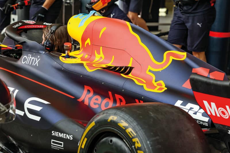 Engine cover on 2022 Red Bull