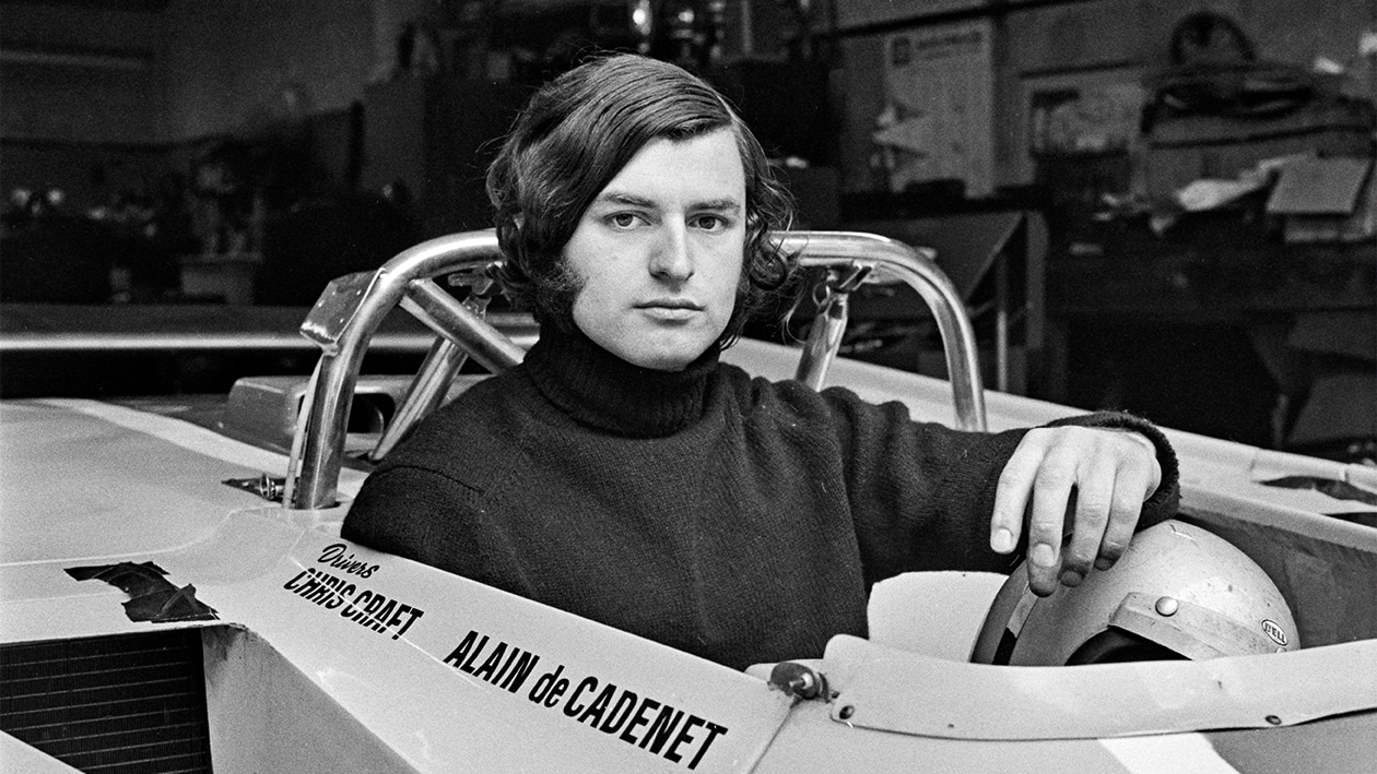 Alain de Cadenet in Duckhams racing car