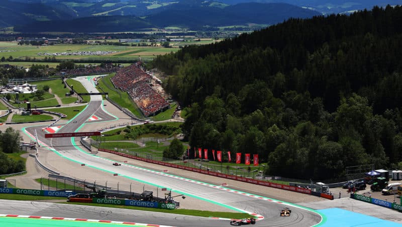 Hairpin bend at Red Bull Ring in practice for the 2022 Austrian GP