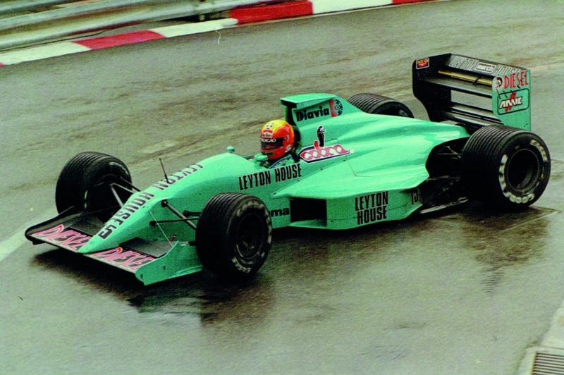 Leyton House of Mauricio Gugelmin in the 1988 Monaco Grand Prix