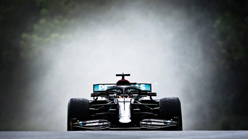 Mercedes W13 of Lewis Hamilton
