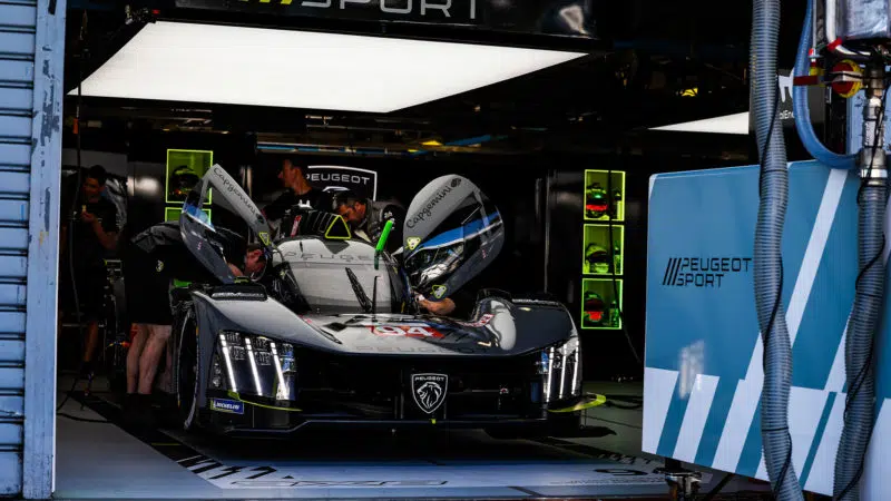 Peugeot-9X8-Le-Mans-Hypercar-in-the-garage-at-the-6-Hours-of-Monza