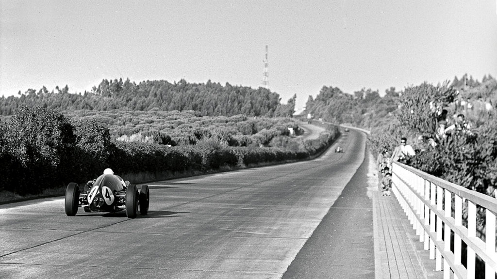 Stirling Moss, 1959 at Monsanto Park’s world championship grand prix