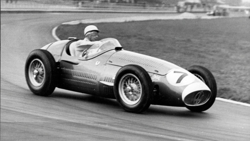 Stirling Moss During Practice At Aintree 1954