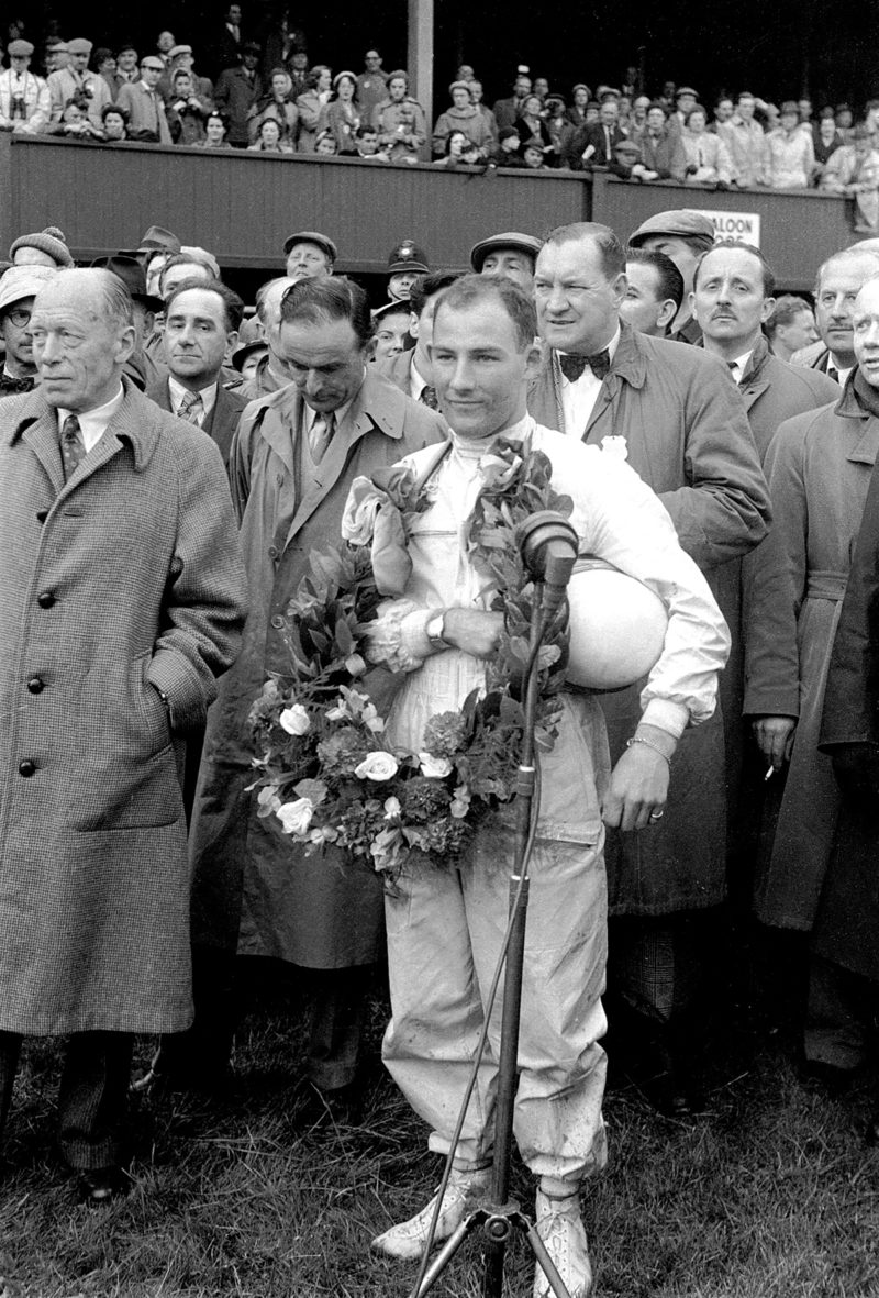 Stirling Moss after his victory