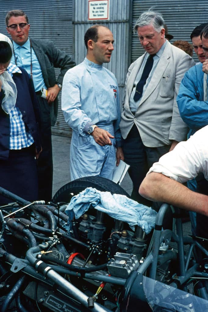 Stirling Moss at the Nürburgring before the German Grand Prix of 1961