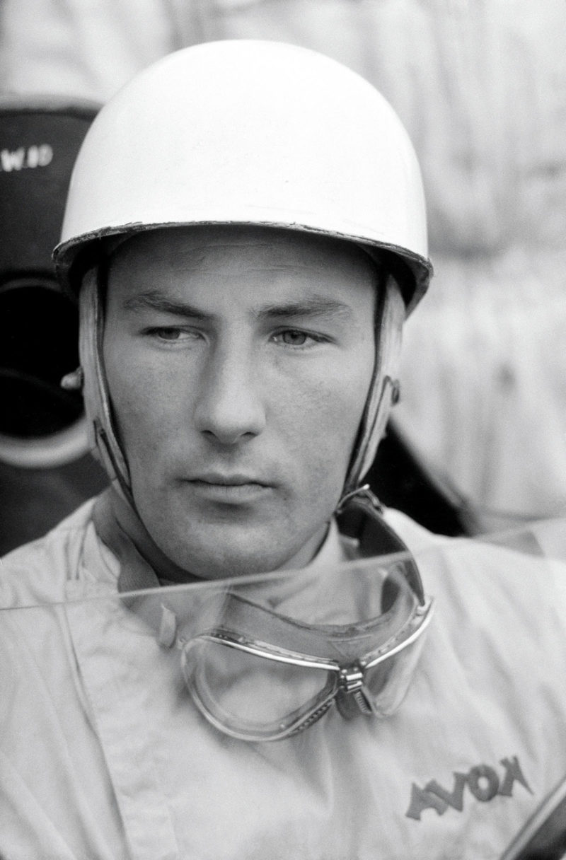 Stirling Moss on the grid before the start of the 1958 Dutch Grand Prix at Zandvoort