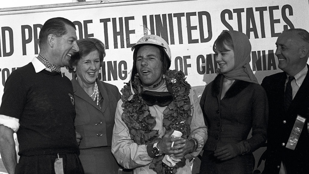 Stirling Moss with friend Rob Walker