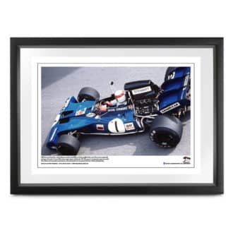 Product image for Jackie Stewart - Tyrrell 006 - 1972 |  lithographic print | signed Sir Jackie Stewart
