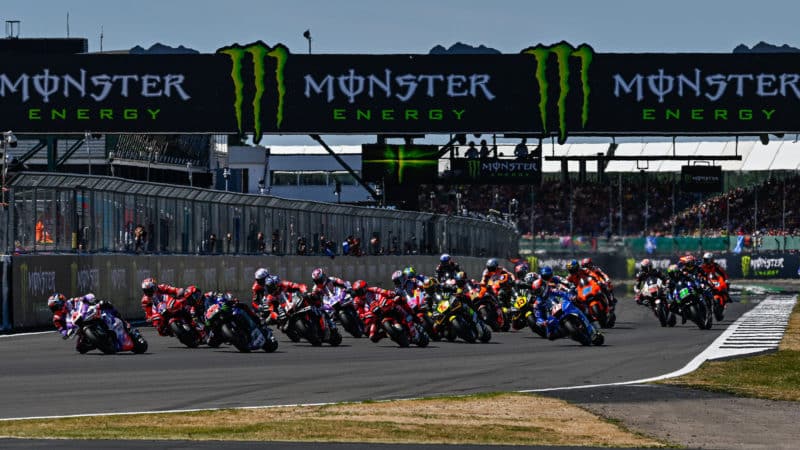 2022 MotoGP start at Silverstone