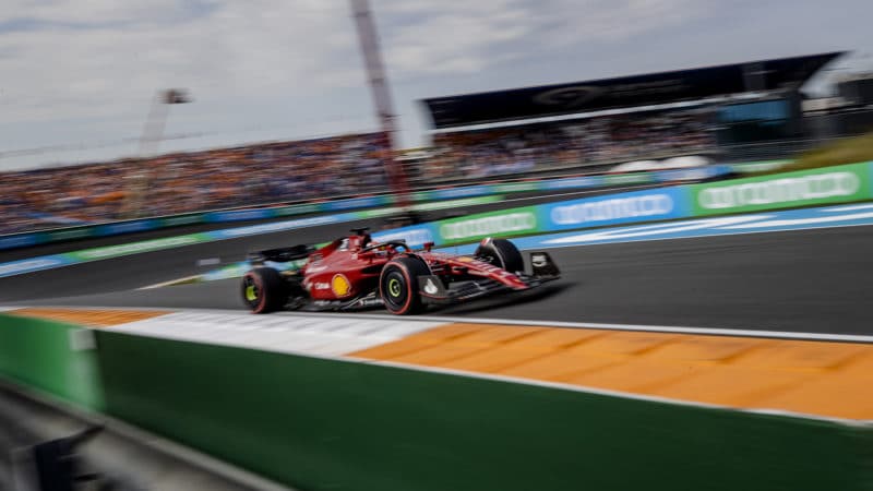 Charles Leclerc in practice for the 2022 Dutch Grand Prix