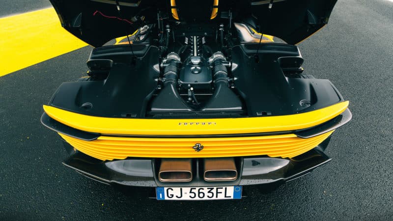 Engine of Ferrari Daytona SP3