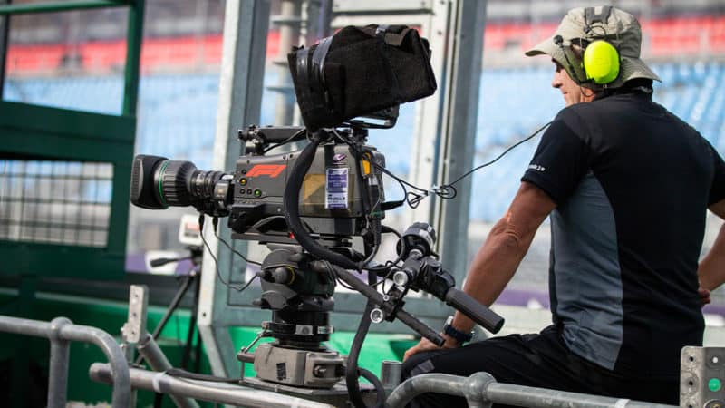 F1 cameraman at the 2020 Australia GP