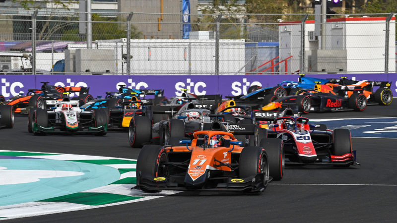 F2-driver-Felipe-driving-at-Saudi-Arabian-race-in-2022