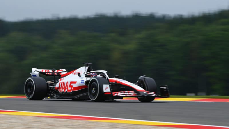 Haas-F1-driver-Kevin-Magnussen-2022-Belgian-GP