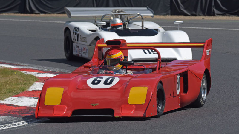 John Burton shows no sign of slowing down in his 81st year. The Chevron B26 driver held Warren Briggs’s McLaren M8E at bay in the opening Thundersports race, but missed the second (which Briggs won after coming through from the back of the grid)