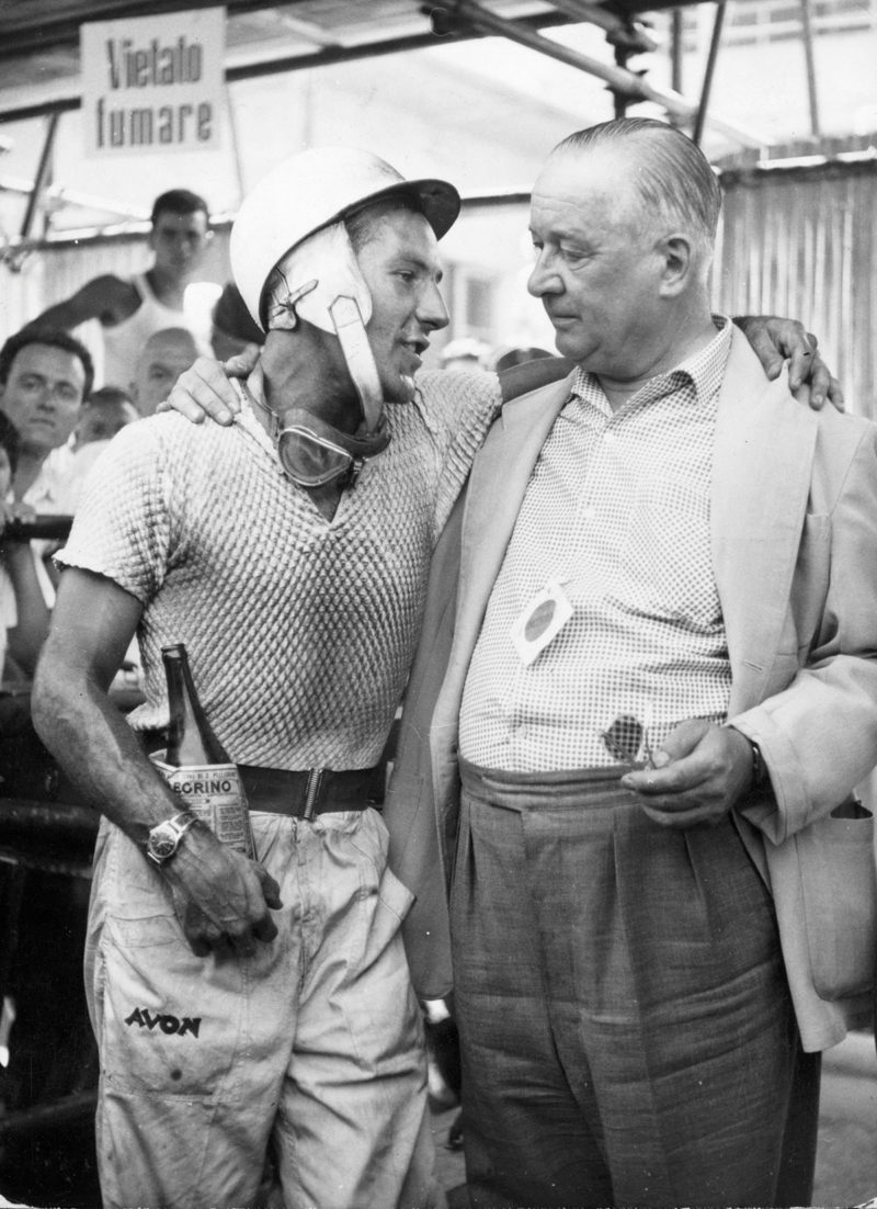 Moss with Vanwall patriarch Tony Vandervell