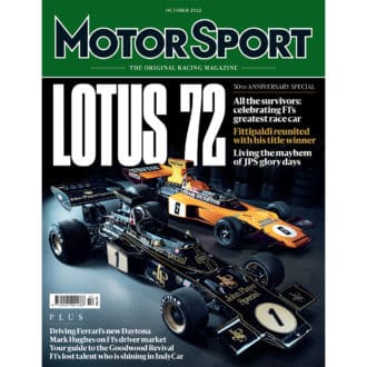 Product image for October 2022 | Lotus 72 Special | Motor Sport Magazine