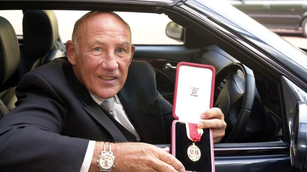 Stirling Moss in an Aston Marting DB3S at Goodwood, 2016