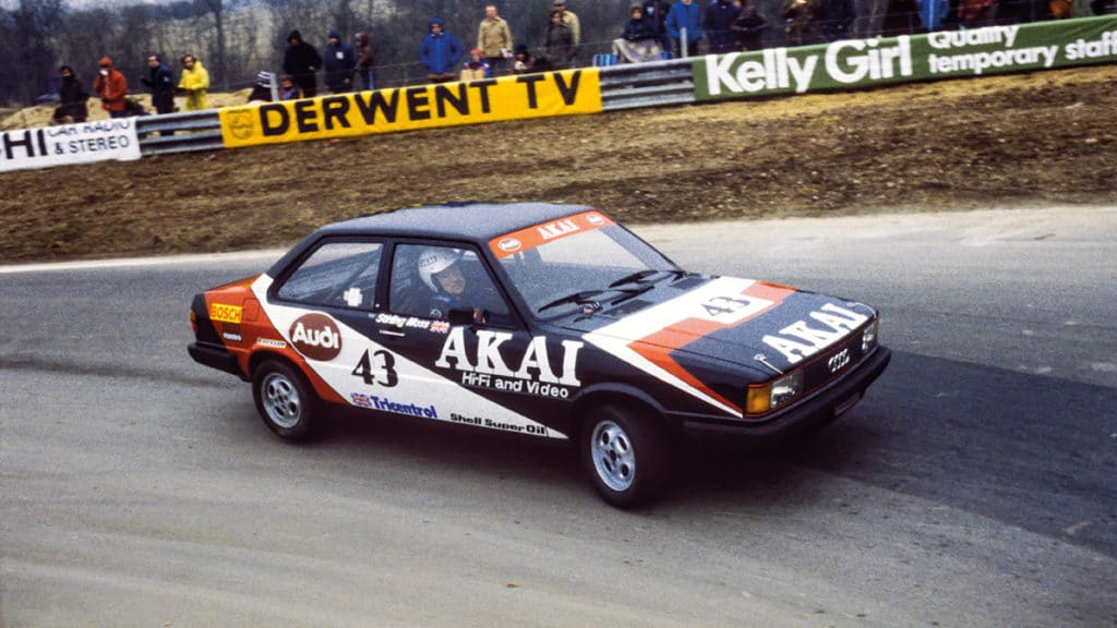 Stirling Moss in the British Saloon Car Championship with Audi