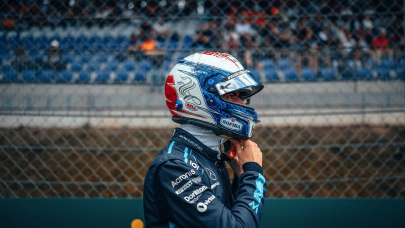 Williams F1 driver Nicholas Latifi prepares for the 2022 Hungaria GP
