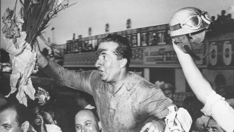 ALberto-Ascari-celebrates-winning-the-1951-Italian-GP