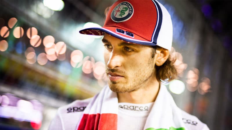 Alfa-Romeo-driver-Antonio-Giovinazzi-at-the-2019-Singapore-GP