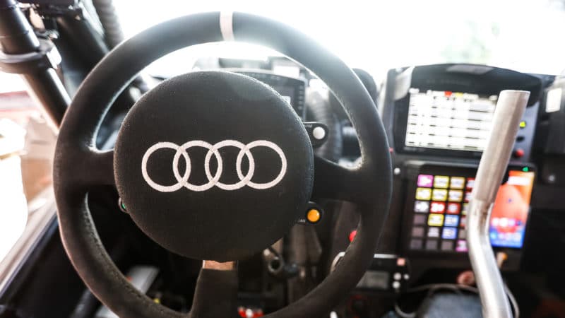 Cockpit of Audi RS Q e-tron in 2022