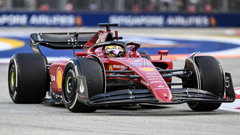 Ferrari-F1-driver-Charles-Leclerc-at-the-2022-SIngapore-GP