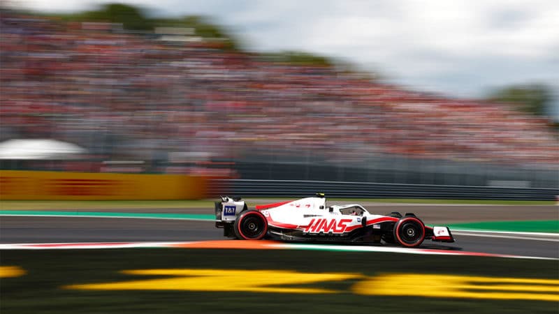 Haas-F1-driver-Kevin-Magnussen-at-the-2022-Italian-GP-at-Monza