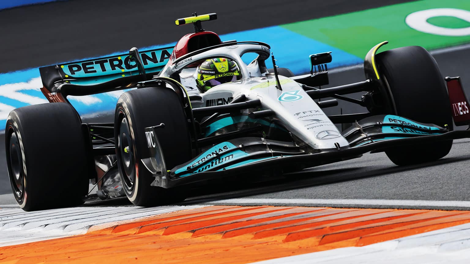 Mercedes of Lewis Hamilton in the 2022 Dutch Grand Prix
