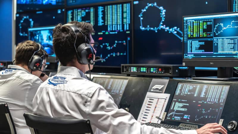 Officials in F1 remote operations centre during 2022 Azerbaijan GP