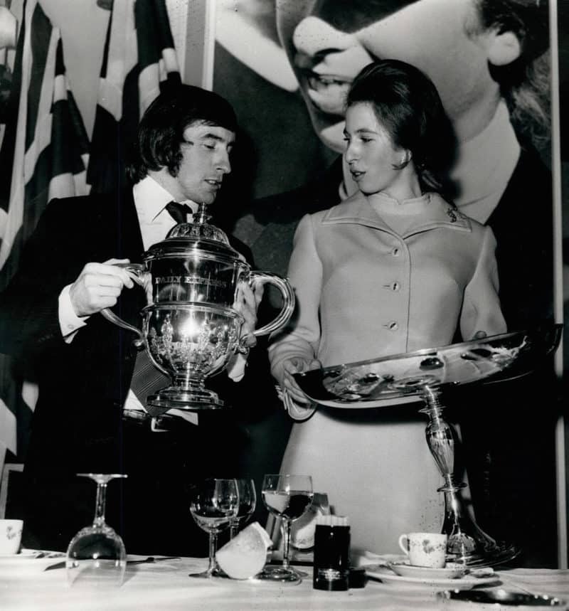 Sir Jackie Stewart and Princess Anne at the sportsman and sportswoman of the year awards