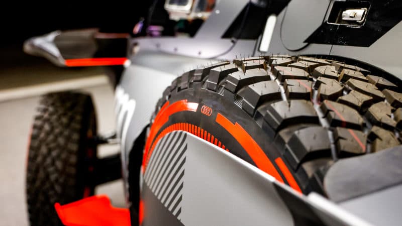 Spare wheel of Audi RS Q e-tron
